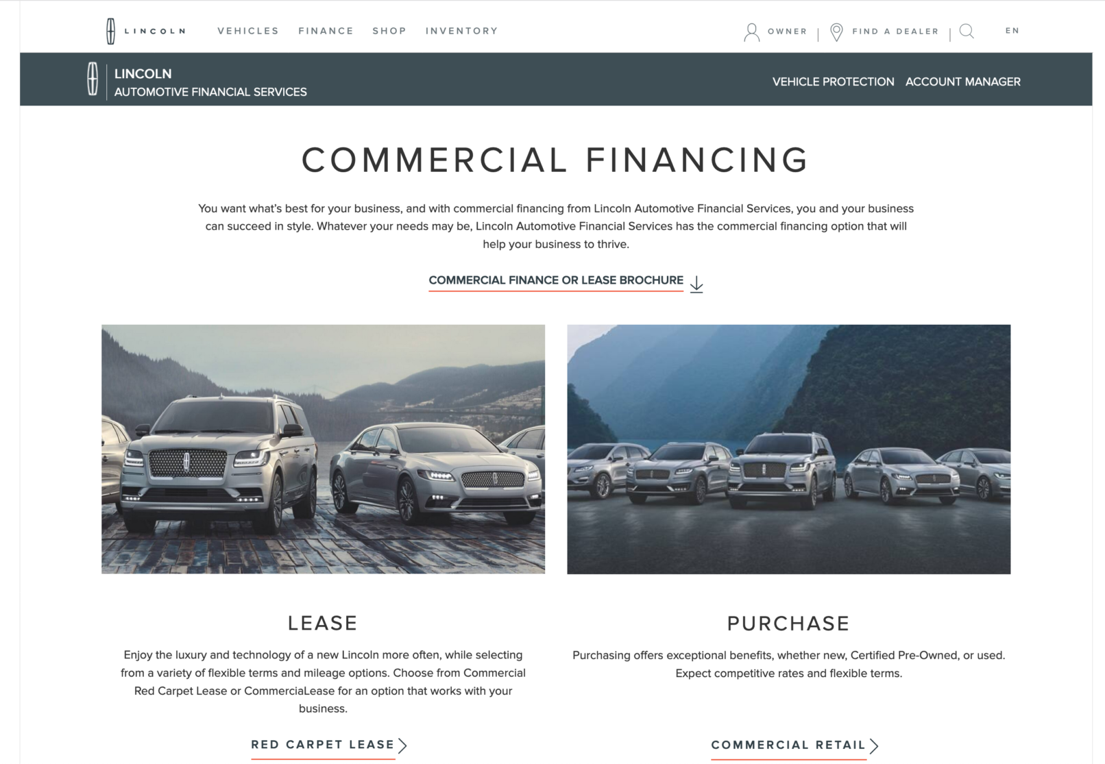 Lincoln Automotive Financial Services (LAFS) site Redesign Jason